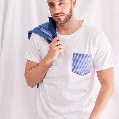 T-shirt poche à rayures
