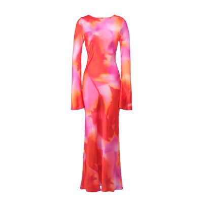 Vestido cruzado estampado de Diosa de la Belleza Ardiente