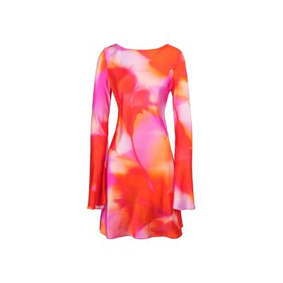 Vestido ajustado con estampado al bies para mujer (corto)