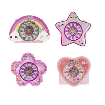 Set de uñas DREAM POP, 4 diseños surtidos - 730046
