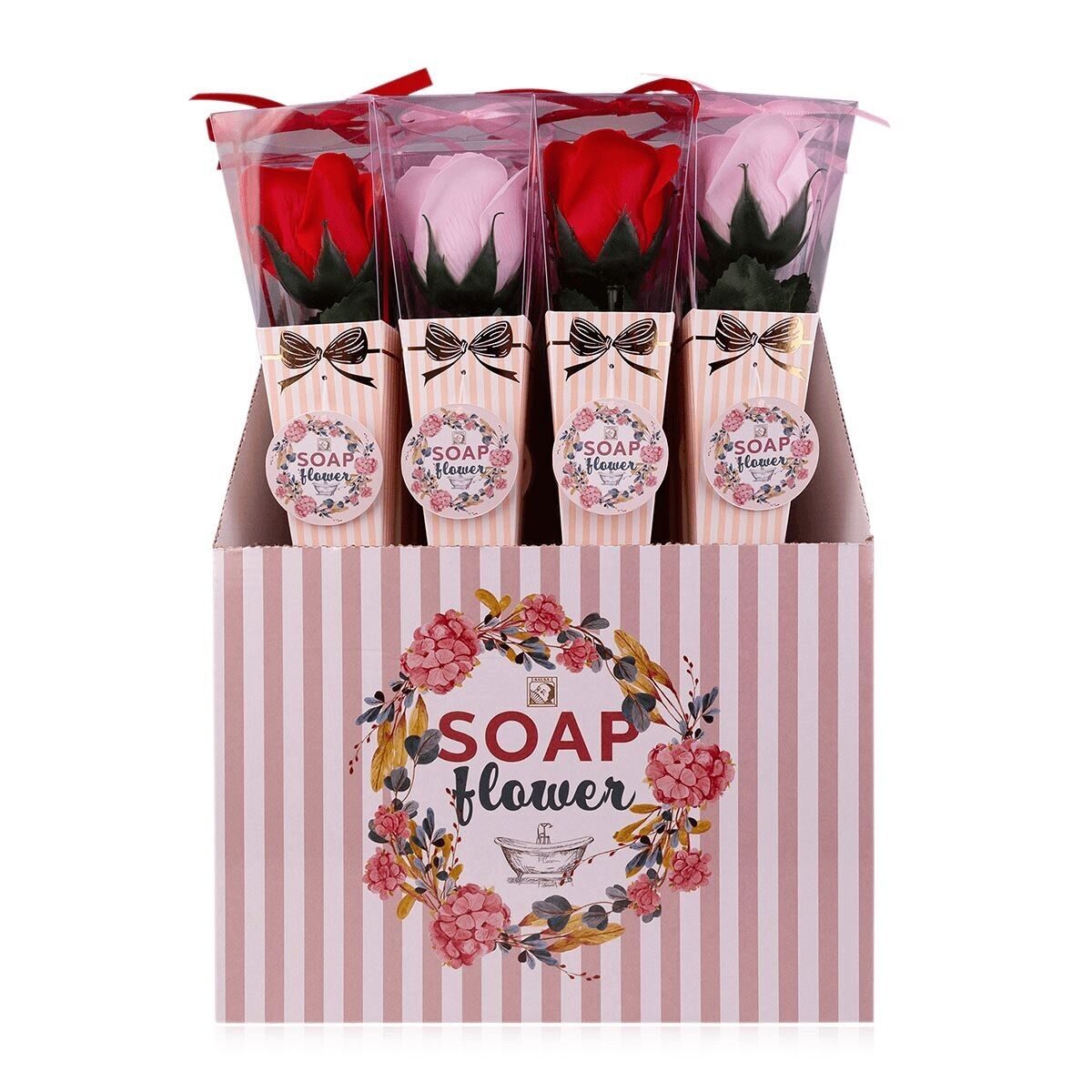 Schachtel mit 1 Seifenpapierrose, 2 verschiedene Modelle - 3560356