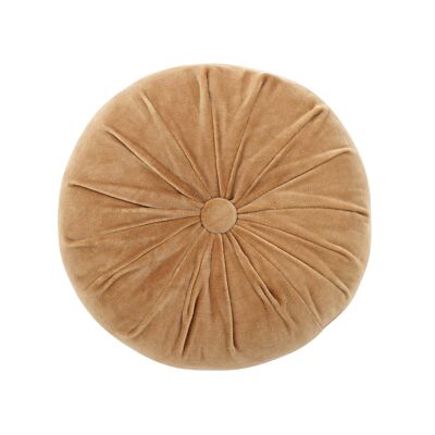 Mini coussin rond en velours fait main - Argile - 28 cm