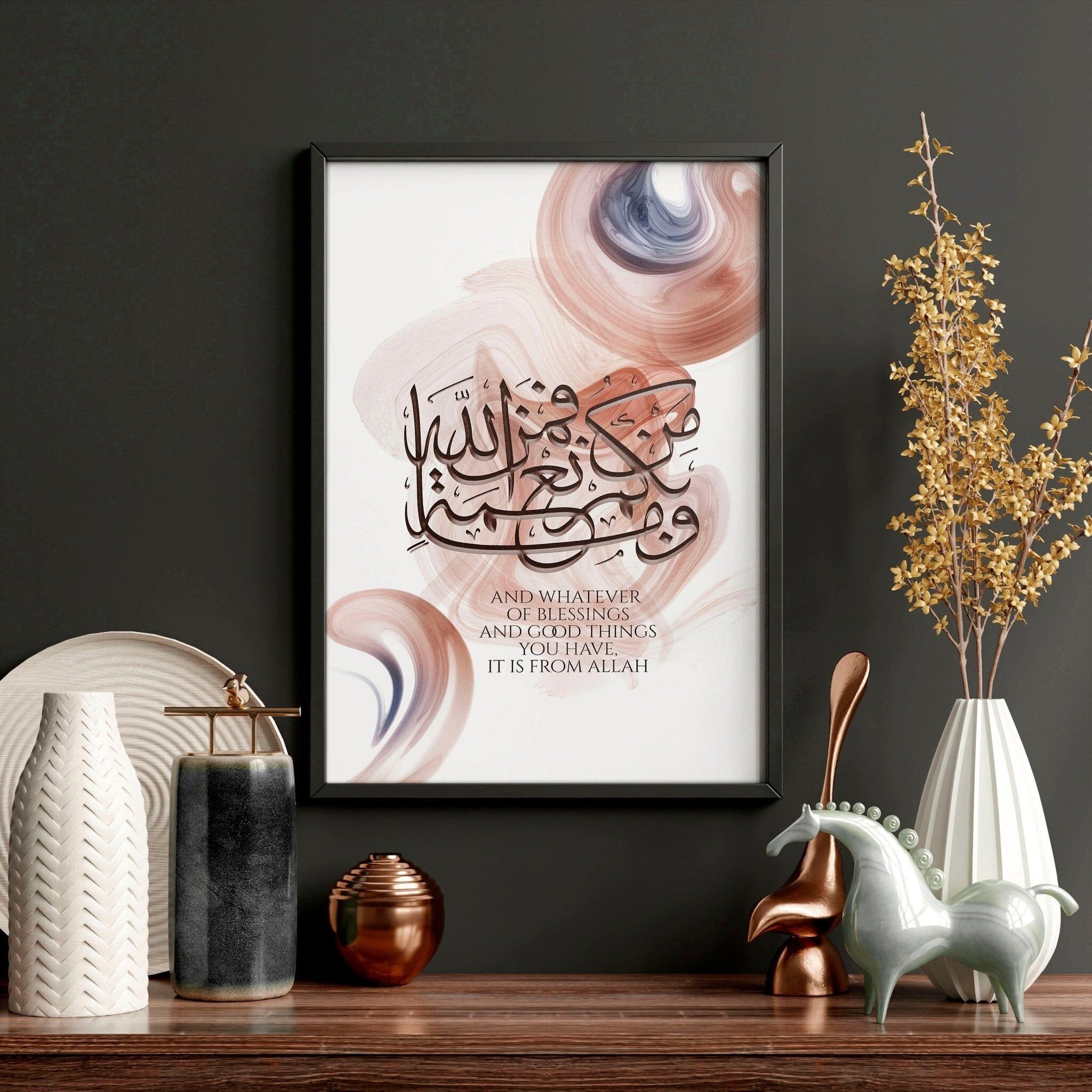 Stampa murale di calligrafia araba