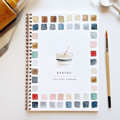 Cuaderno de acuarela para hornear: Pintura de dulces para principiantes