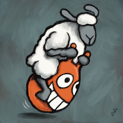Flocker | Space Hopper | Biglietto di auguri vuoto