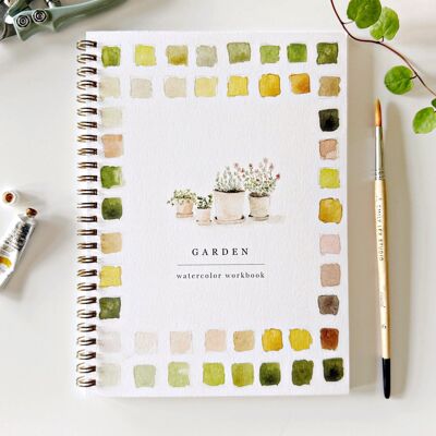 Cuaderno de acuarela para jardín: Pintura inspirada en la naturaleza para principiantes