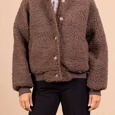 Bomber oversize en moumoute bouclette PV2528