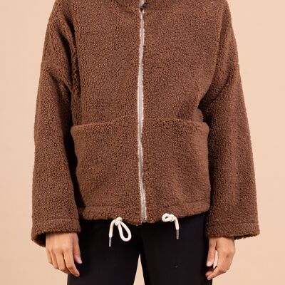Veste zippée moumoute teddy polaire PV2519