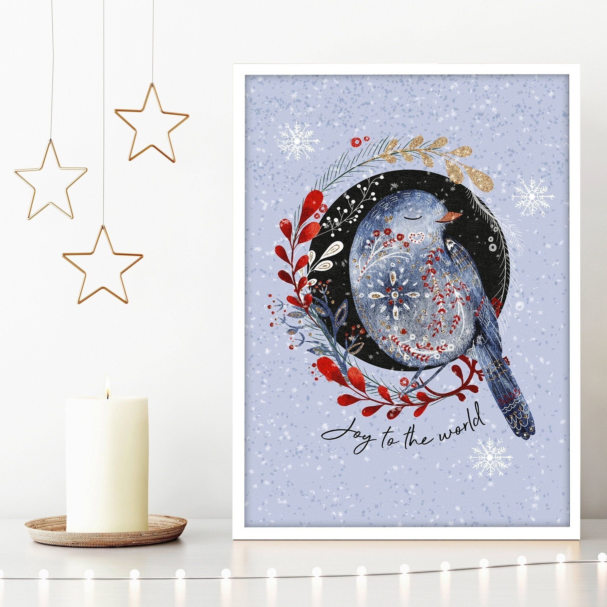 Scandi-Weihnachtsdekorationen | Wandkunstdruck