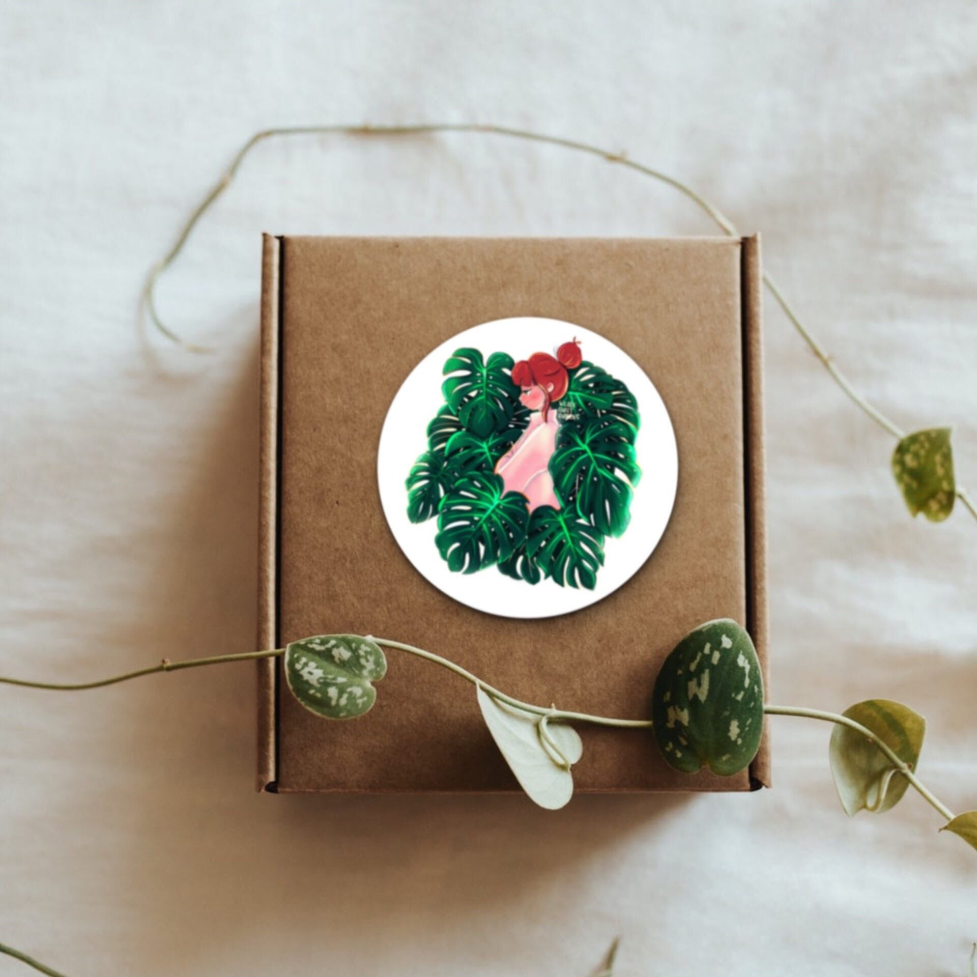 Étiquette d'expédition Monstera Girl