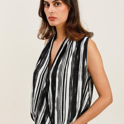 Top avvolgente Romane con scollo all'americana - CK08525