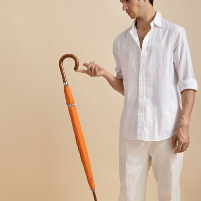 Parapluie britannique, hêtre et érable - Orange/Gris