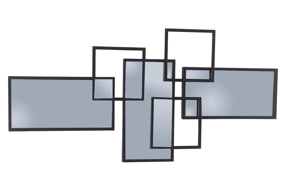 MI01048 - SPECCHIO IN METALLO CON RETTANGOLI INTRECCIATI - IRON ART