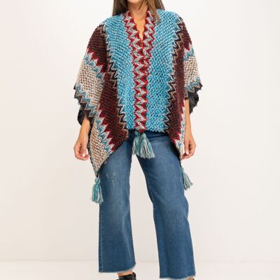 PONCHO ETNICO ARTESANAL HH1103PO