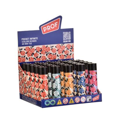 Accendini rotondi rosa x25