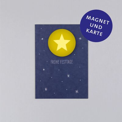 Coffret aimant avec carte postale Mirjam + étoile