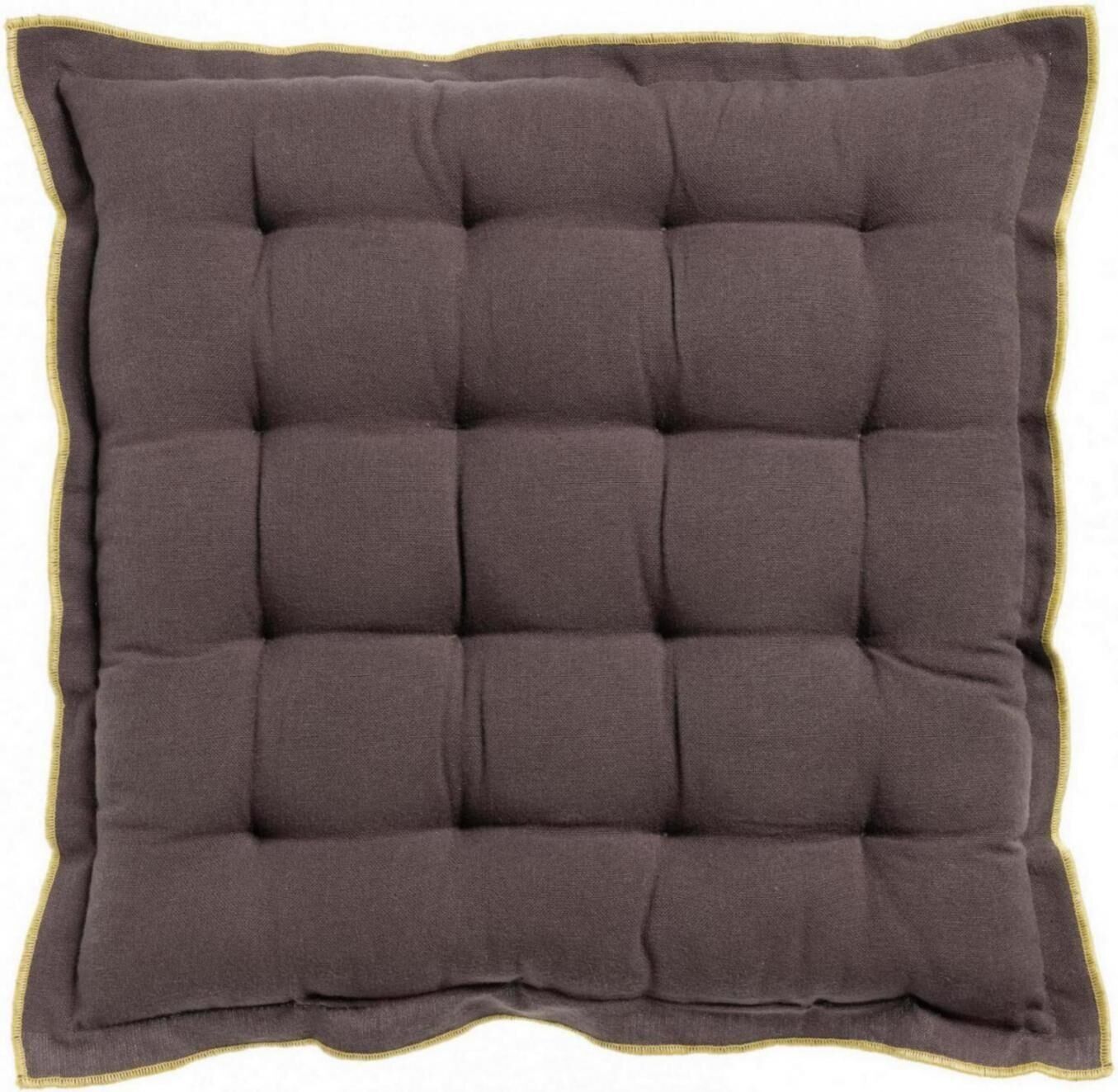 Galette de chaise Grace recyclée Café 40 x 40 x 3