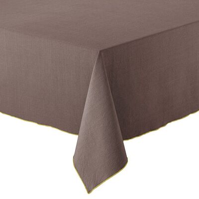 Nappe recyclée Grace Café 140 x 140