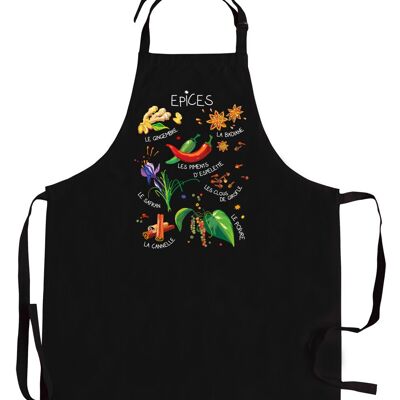 Recycled Spices Pocketless Kitchen Apron Black 72 x 90