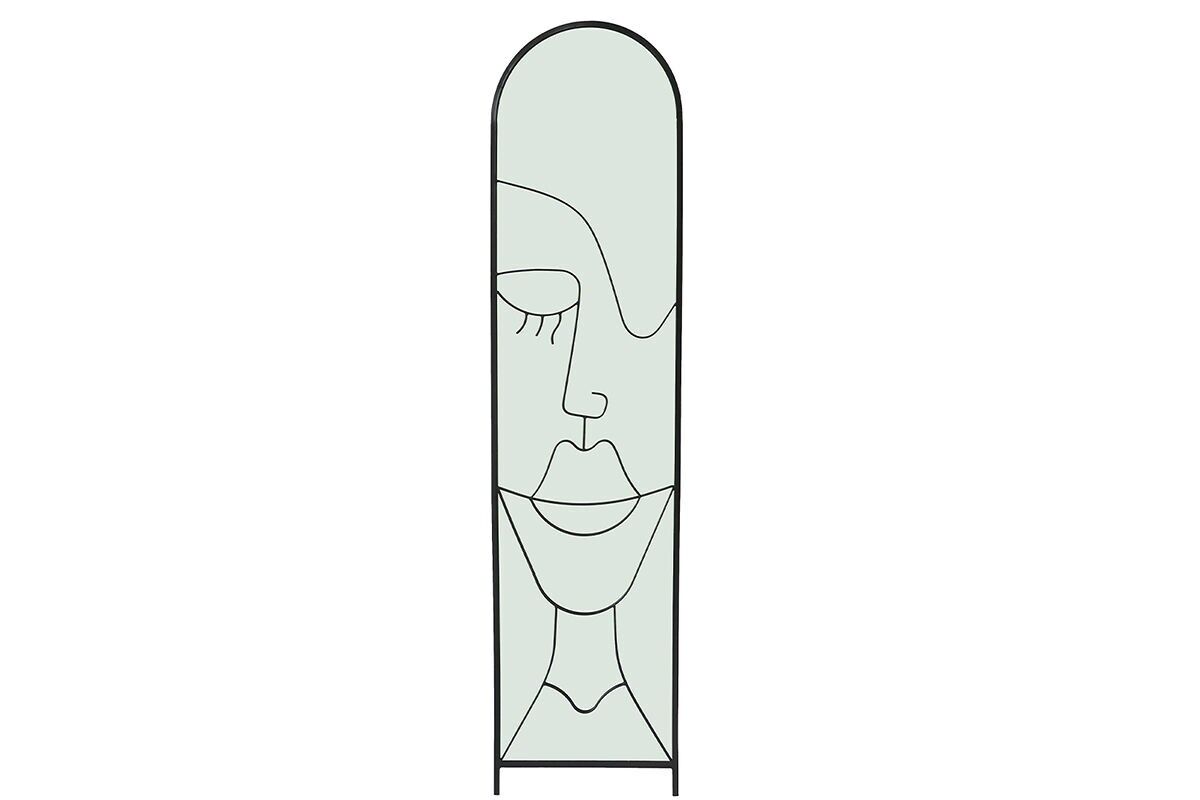 MI01054 - SPECCHIO PSICHE IN METALLO VOLTO DORMIENTE - BELLE ARTI