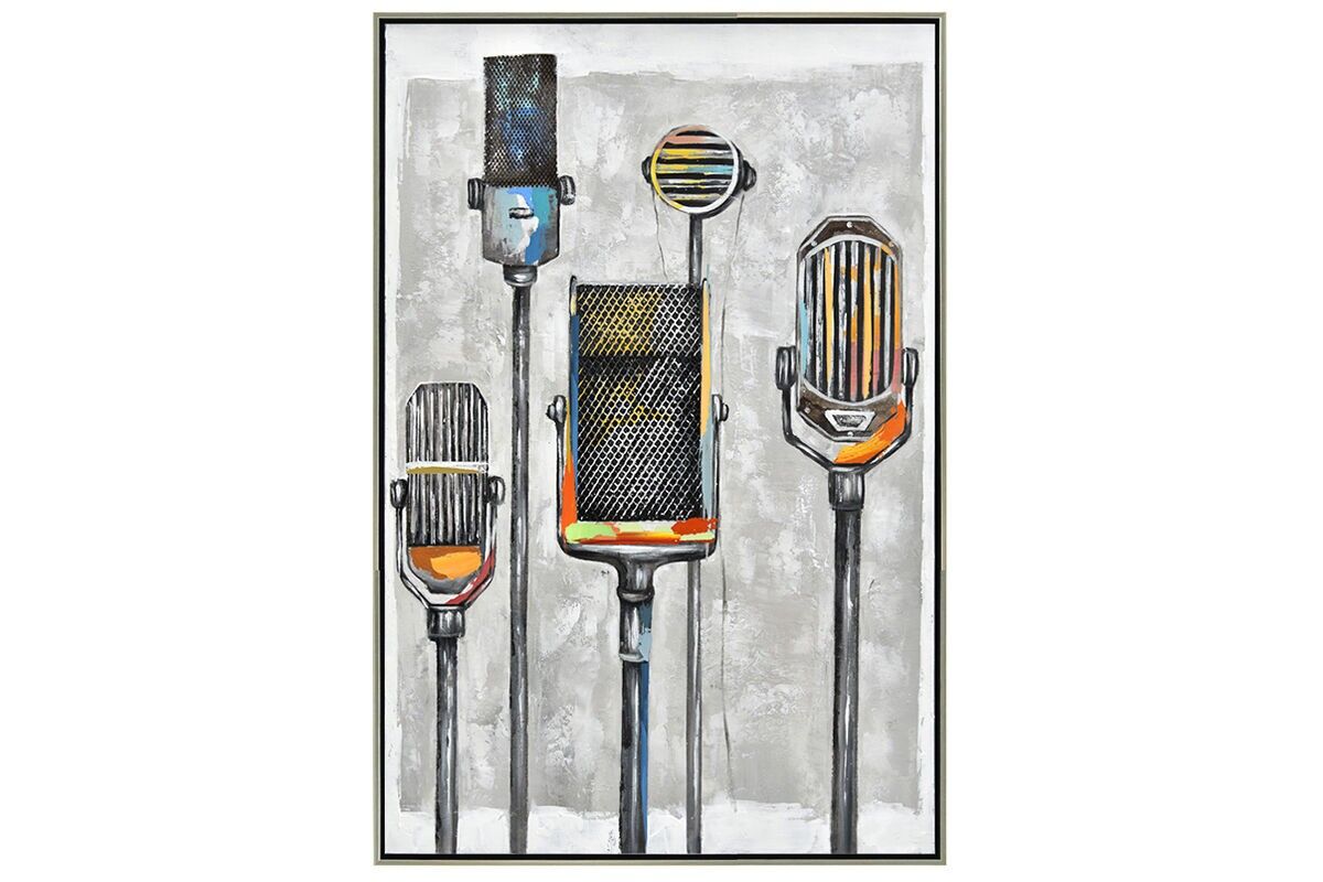 TA5565 - MICRÓFONOS VINTAGE MARCO PLATEADO 90*60 - GALERÍA