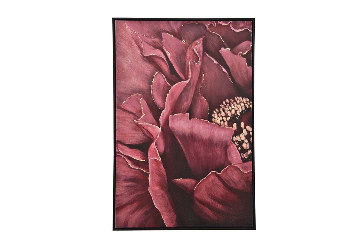 TA5583 - CUADRO MACRO DE PEONÍA BORGOÑA 90*60 MARCO NEGRO - GALERÍA