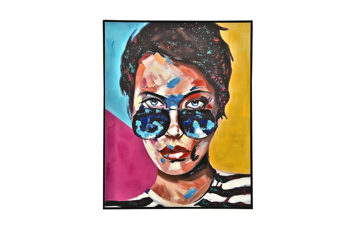 TA5597 - CUADRO DE ALESSANDRA 80*100 MARCO NEGRO - GALERÍA