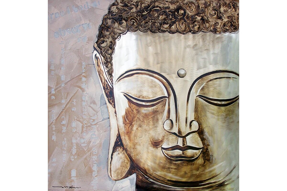 TA6033 - CUADRO BUDA DORADO 80*80 - GALERÍA