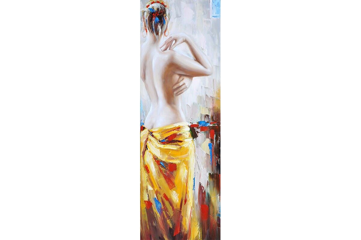 TA6034 - CUADRO DE MUJER SEMIDESNUDA 120*40 - GALERÍA