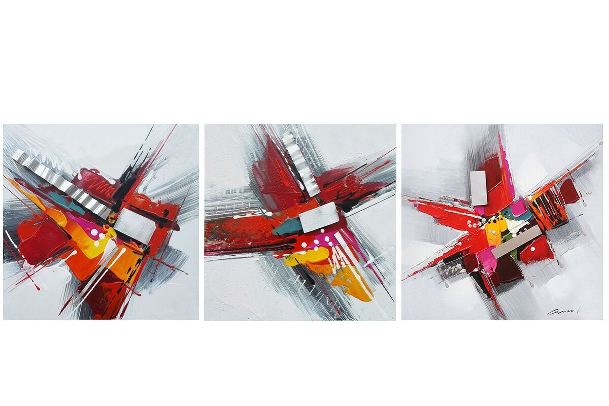 TA6038 - CUADROS ABSTRACTOS ROJOS VARIADOS 30*30 - GALERÍA