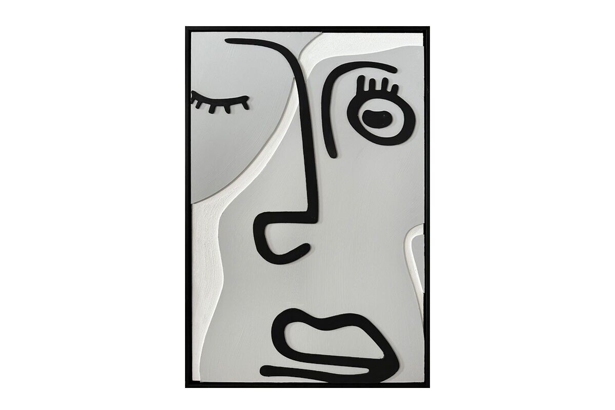 TA6099 - TELAIO NERO PER PITTURA DEL VISO IN SCHIUMA ESPANSA 3D - GALLERIA