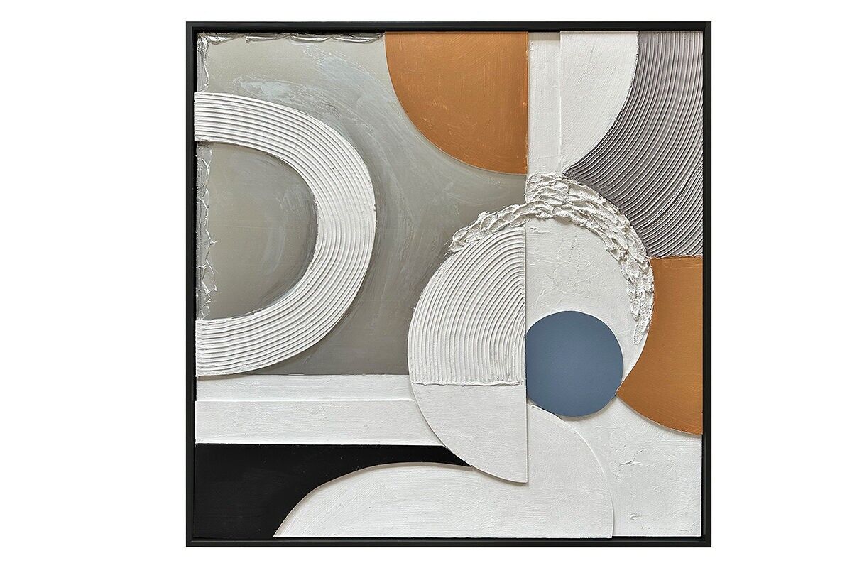 TA6100 - TELAIO NERO CON MOTIVO CURVA IN SCHIUMA ESPANSA METALLICA 3D - GALLERIA