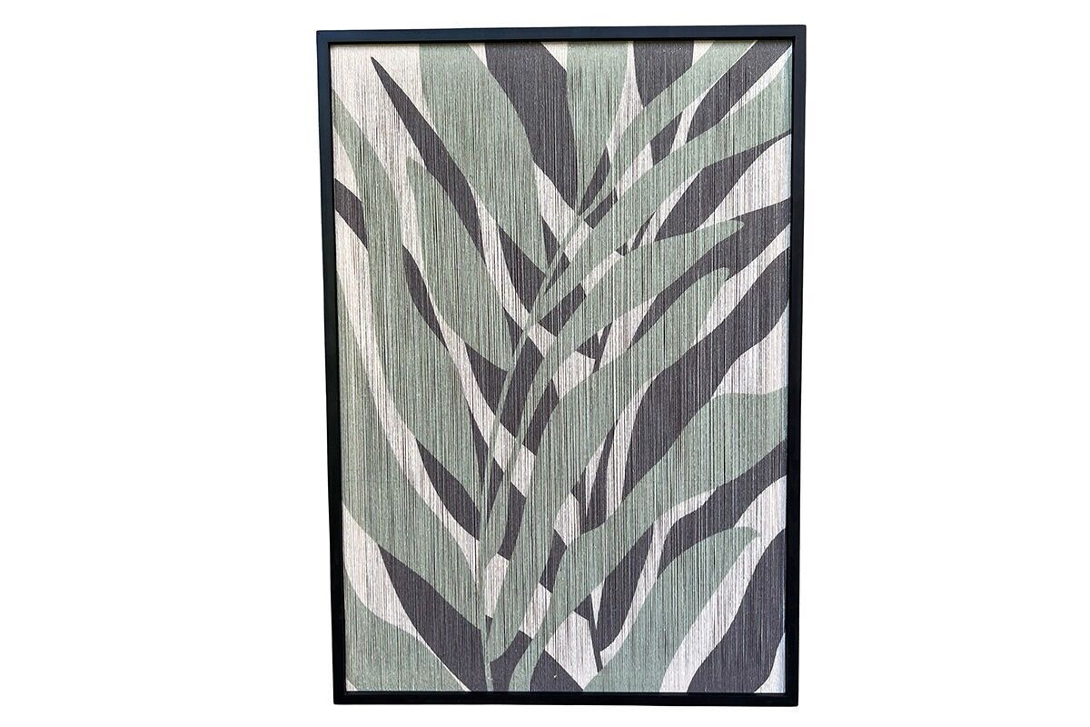 TA7012 - LIENZO DE CUERDA VEGETAL CON MARCO NEGRO - GALERÍA