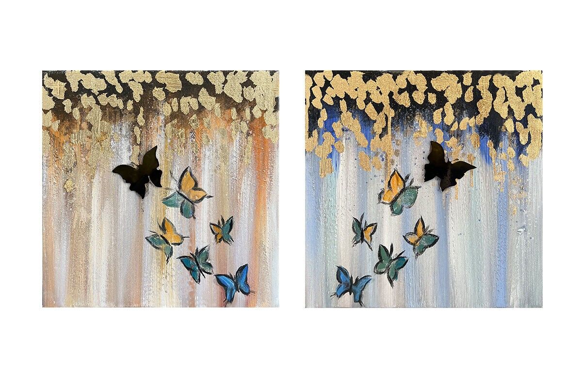 TA7020 - CUADRO X2 MARIPOSAS SURTIDAS 30*30CM - GALERÍA