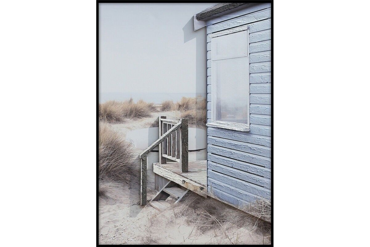 TA7036 - DIPINTO DI CAPANNA SULLA SPIAGGIA - GALLERIA