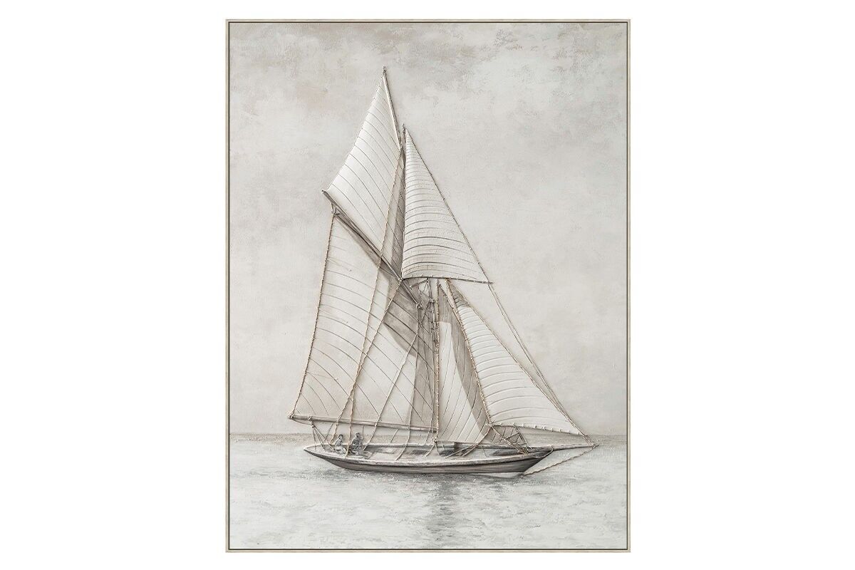 TA7069 - RILIEVO DI BARCA A VELA BIANCA - GALLERIA