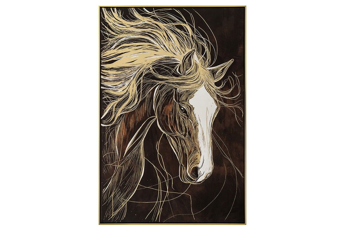 TA7080 - CUADRO DE CABALLO DORADO - GALERÍA