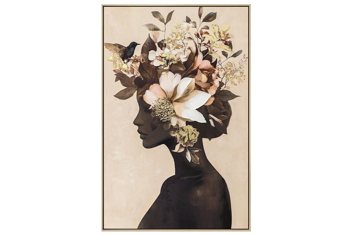 TA7082 - MUJER PINTANDO RAMO DE FLORES - GALERÍA