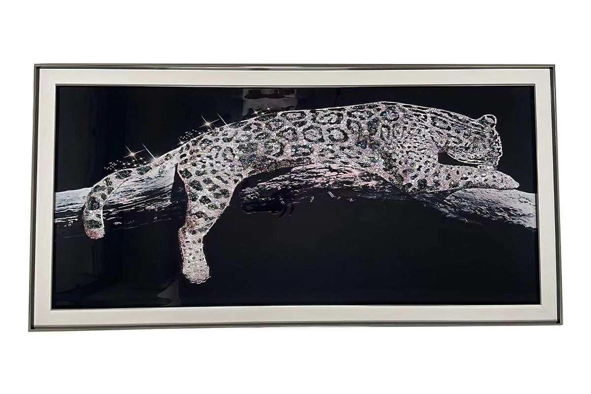 TA7090 - PINTURA DE PANTERA CON CRISTALES - GALERÍA