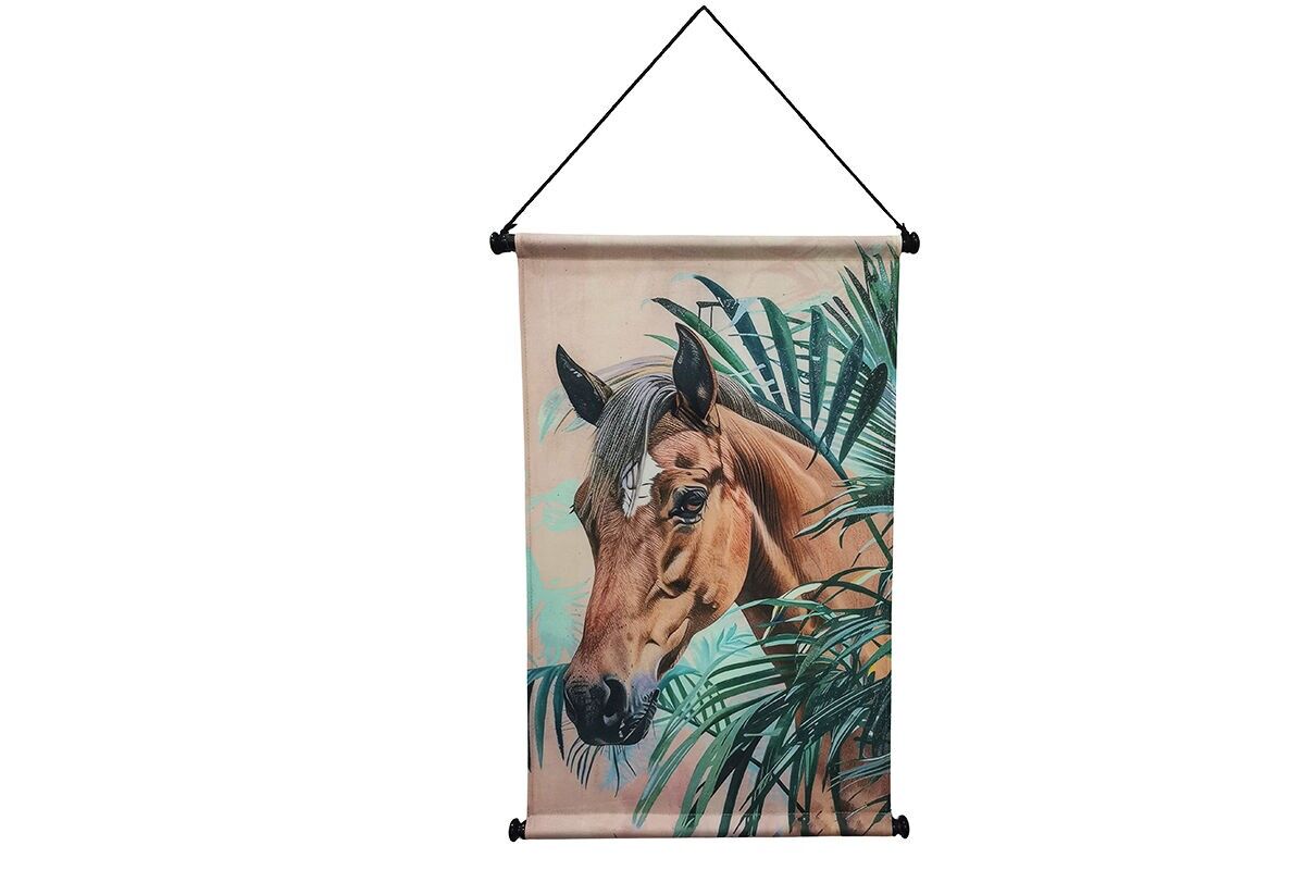 TA7099 - KAKEMONO TROPICAL HORSE CANVAS - GALERIE