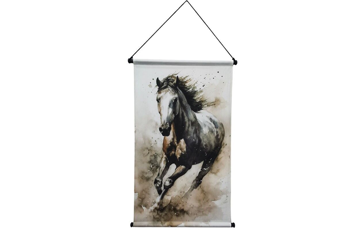 TA7106 - KAKEMONO CANVAS FIERY HORSE - GALERIE