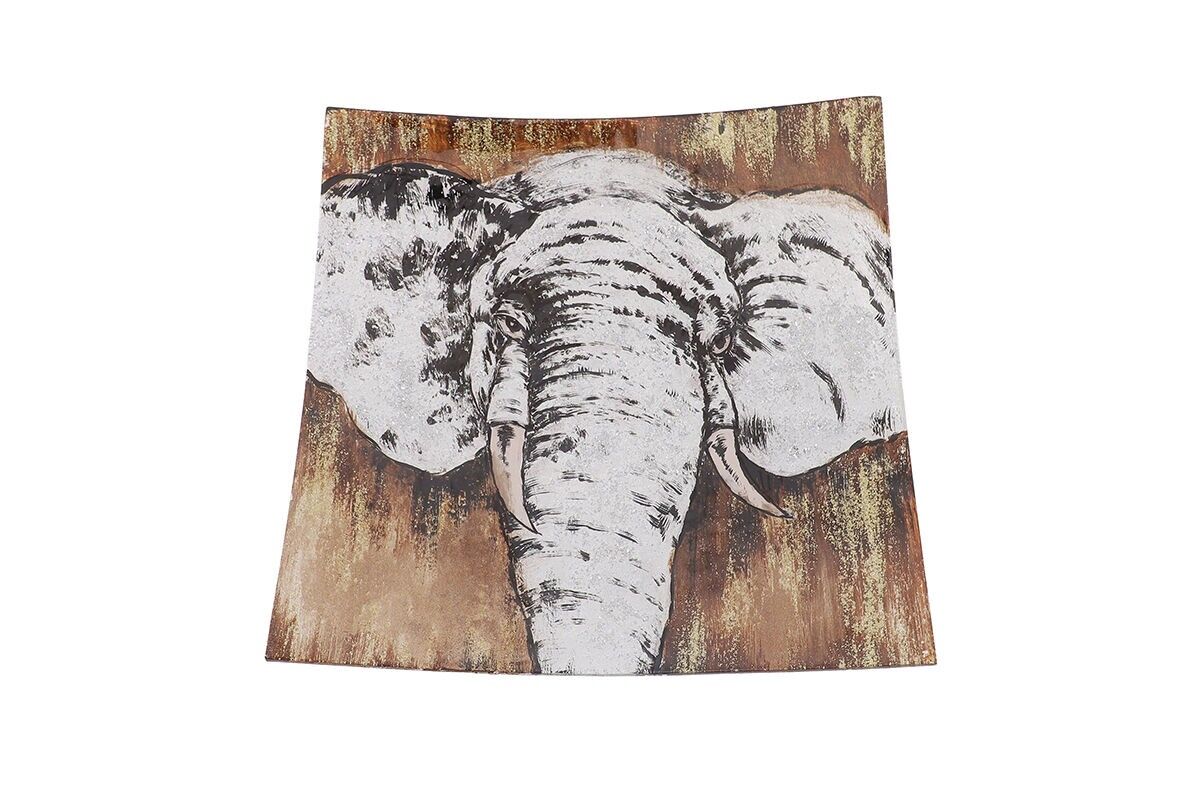 PIATTO QUADRATO IN VETRO ELEPHANT - ACAPULCO