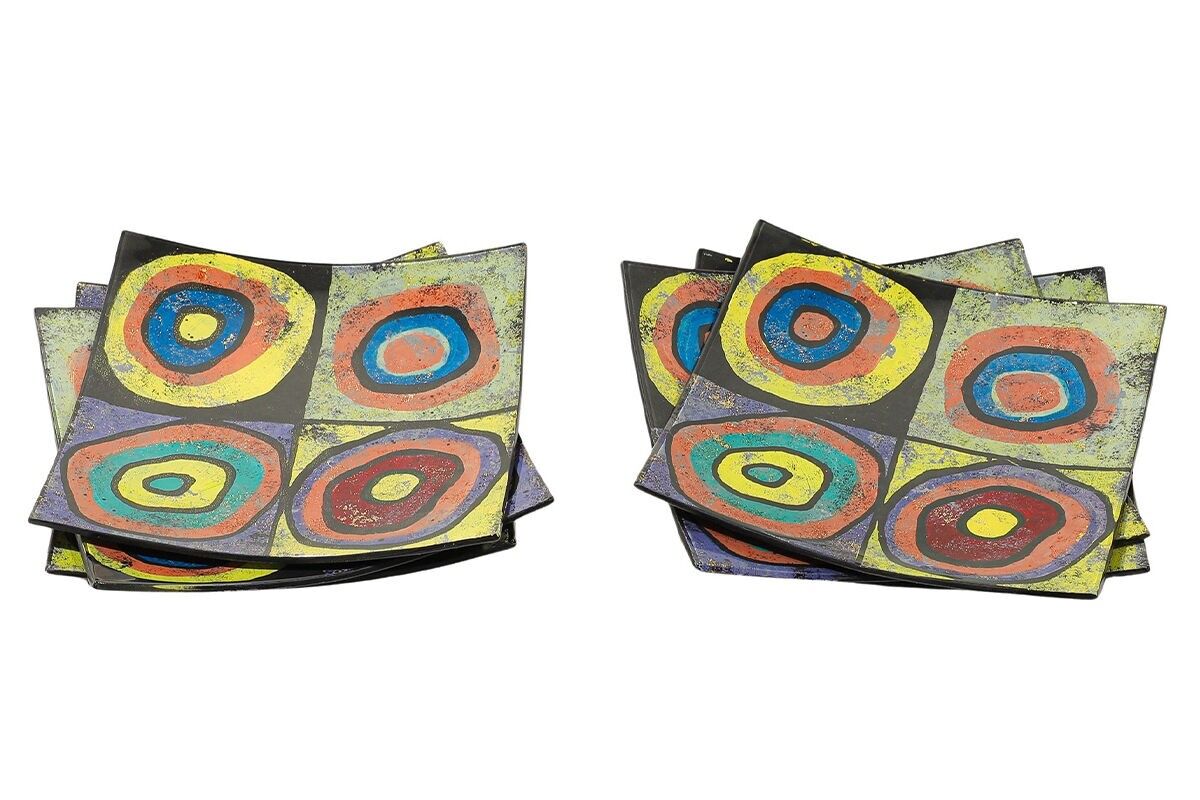 BICCHIERI DI VETRO QUADRATI KANDINSKY - ACAPULCO