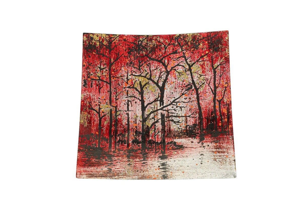 PIATTO DI VETRO QUADRATO PASSEGGIATA NELLA FORESTA - ACAPULCO