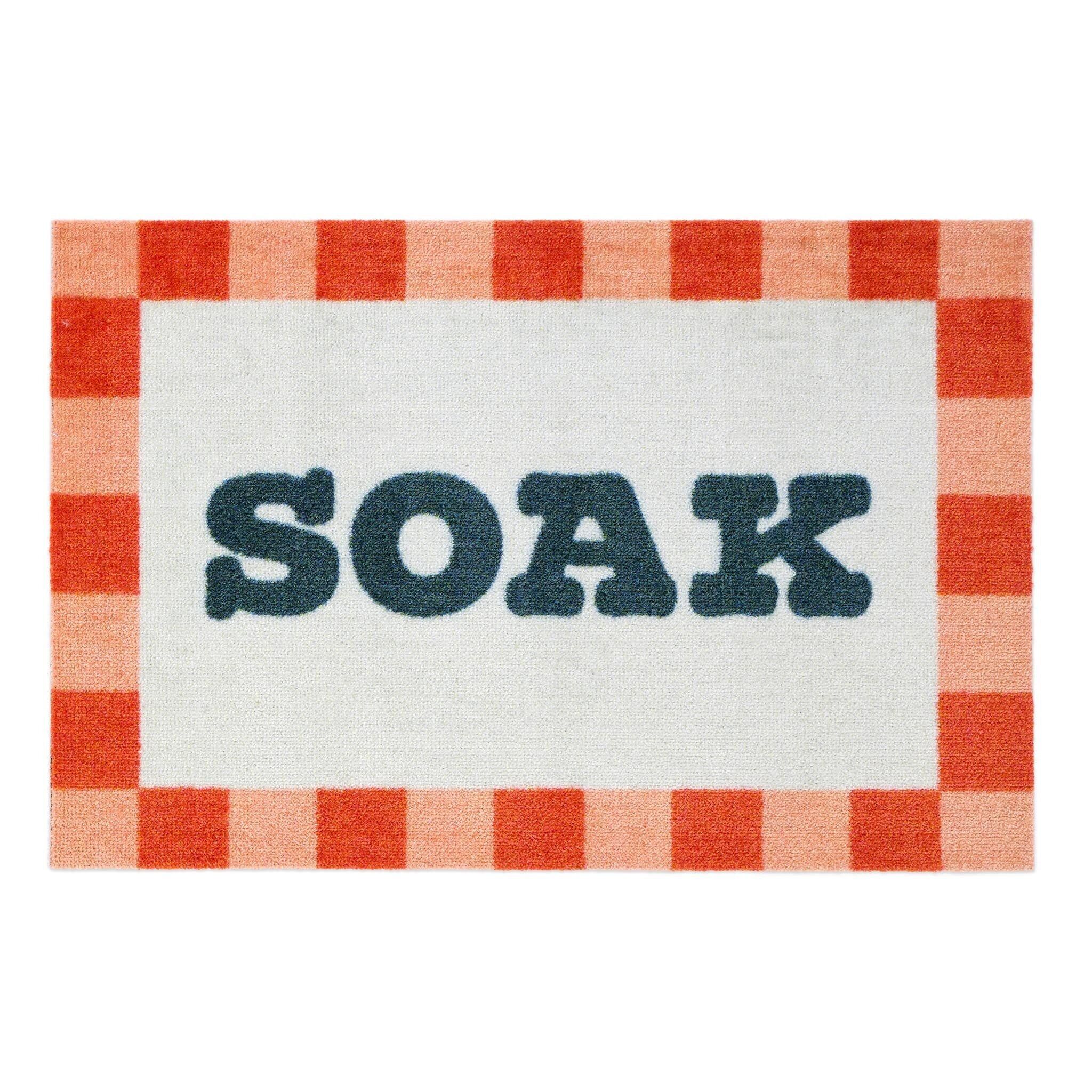 Dip & Drip Nylon Printed Bathroom Bright Soak Border