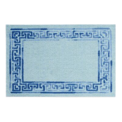 Bordure de salle de bain en nylon imprimé Dip & Drip avec motif clé grecque