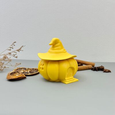 Yellow Witch House Decorative Bowl – Halloween Decoration