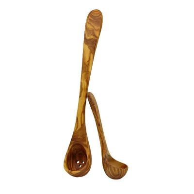 Mediterranean Elegance Olive Wood Olive Ladle 16CM