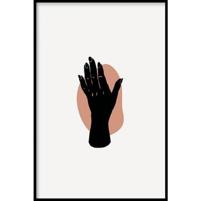 Tampon à main - Affiche encadrée - 50 x 70 cm