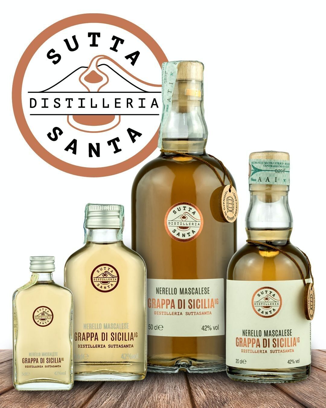 Grappa von Sizilien I.g.Nerello Mascalese, in amerikanischer Eiche gereift